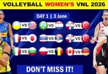 Jadwal Pertandingan Pekan Pertama Volly Putri VNL Tahun 2026