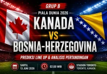 Prediksi Line Up Kanada vs Bosnia-Herzegovina di Grup B Piala Dunia 2026