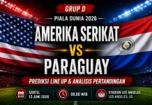 Prediksi Line Up Amerika Serikat vs Paraguay di Grup D Piala Dunia 2026