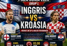 Prediksi Line Up Inggris vs Kroasia di Grup L Piala Dunia 2026