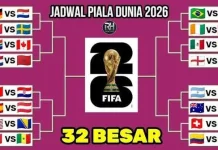 Jadwal Pertandingan Babak 32 Besar Piala Dunia Tahun 2026