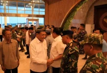 Lanud Hang Nadim Sambut Kedatangan Menkopolkam dan Kasal di Batam