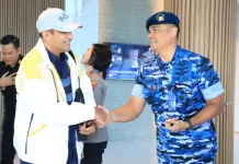 Danlanud Hang Nadim Sambut Kedatangan Wakil Menteri Hukum RI di Batam
