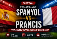 Prediksi Line Up Spanyol vs Prancis di Semifinal Piala Dunia 2026
