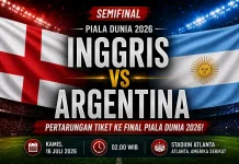 Prediksi Line Up Inggris vs Argentina di Semifinal Piala Dunia 2026