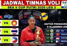 Jadwal Pertandingan SEA V Cup 2026 Voli Putri Leg 2