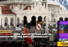 [Hoaks] Rakyat Aceh dan NTT ke Kediaman Prabowo, Minta Kemerdekaan