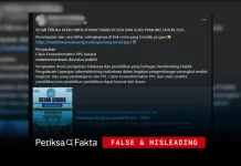 [Hoaks] Tautan Pendaftaran Dosen dan Guru Pamong 2026