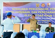 Satgas P4GN TNI AU Sosialisasi dan Tes Urine Personel Lanud Hang Nadim