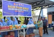 Bazar Murah HUT ke-81 TNI Hadir di Lanud Hang Nadim Batam