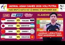 Jadwal Pertandingan Voli Putra di Asian Games Tahun 2026