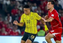 Timnas Tahan Imbang Malaysia Dengan Sepuluh pemain