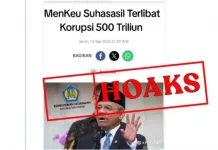 [Hoaks] Menkeu Suahasil Terlibat Korupsi Triliunan Rupiah