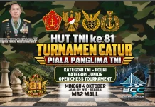 Turnamen Catur Piala Panglima TNI pikat Ratusan Peserta