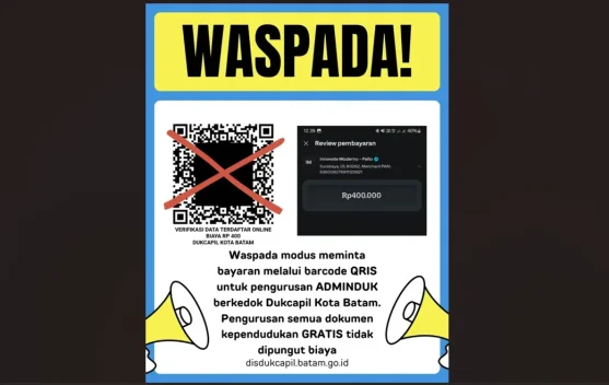 Waspada Penipuan QRIS Berkedok Layanan Dukcapil Batam