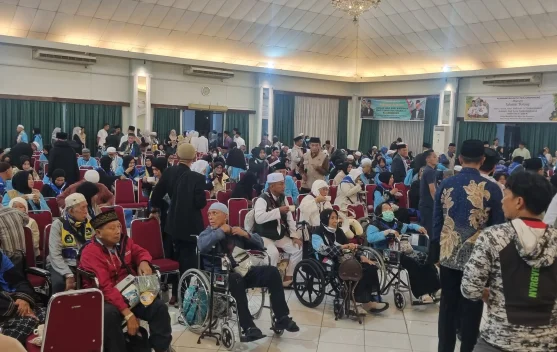 Kloter 1 Jamaah Haji Debarkasi Hang Nadim tiba di Asrama Haji Batam