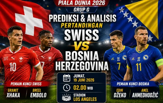 Prediksi Line Up Swiss vs Bosnia-Herzegovina di Grup B Piala Dunia 2026