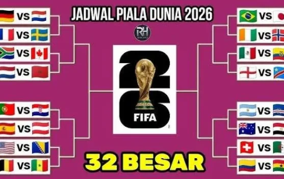 Jadwal Pertandingan Babak 32 Besar Piala Dunia Tahun 2026