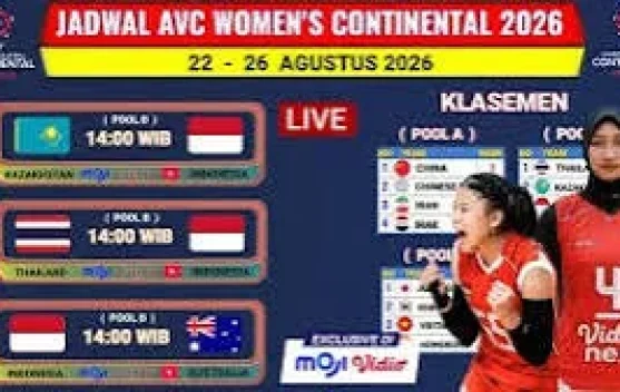 Jadwal AVC Continental Championship Putri Hari ini Tahun 2026