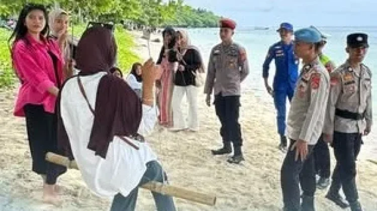 Polres Butur Perketat Pengamanan Pantai Membuku Libur Lebaran