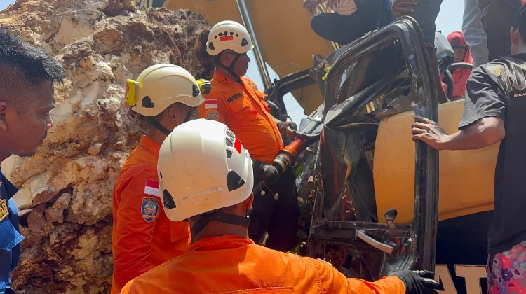 Pekerja Excavator Tewas Tertimpa Batu di Baubau