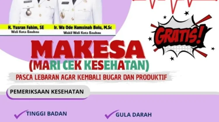 Dinkes Baubau Gelar Makesa 29 Maret di Kotamara