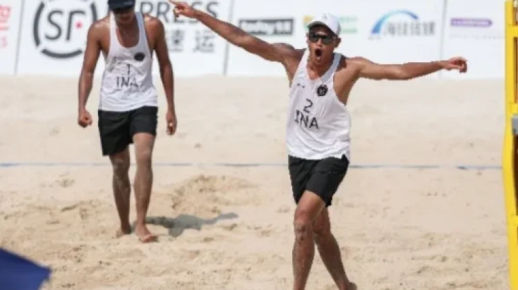 Tim Voli Pantai Putra Indonesia Melaju ke Perempat Final