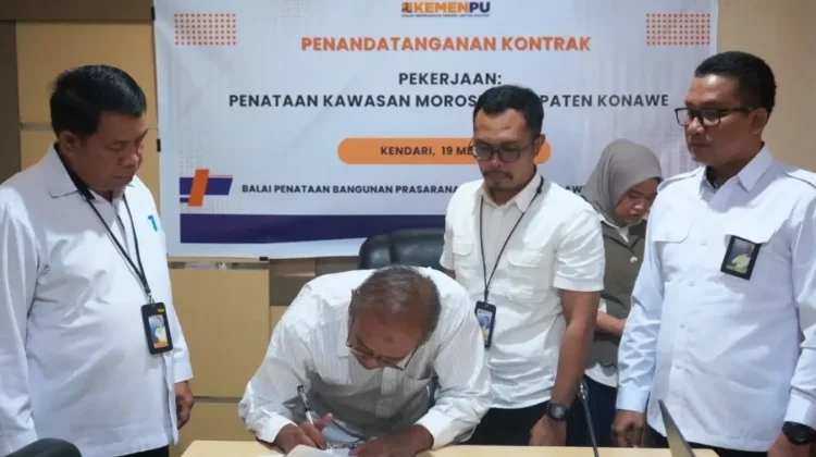 BPBPK Sultra Teken Kontrak Penataan Kawasan Morosi Konawe