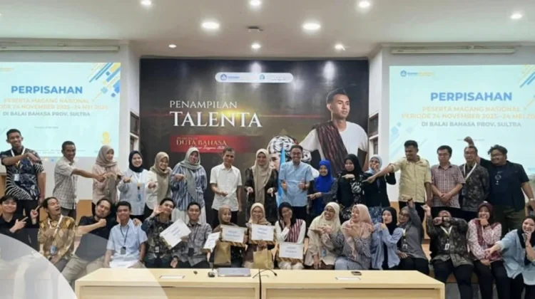 Balai Bahasa Sultra Lepas Peserta Magang Kemenaker usai Pengabdian