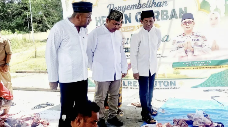 Polres Buton Tebar Kepedulian, Kurban Sebelas Ekor Sapi