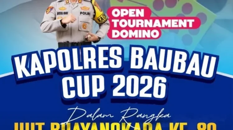 Sambut HUT Bhayangkara ke-80, Polres Baubau Gelar Turnamen Domino