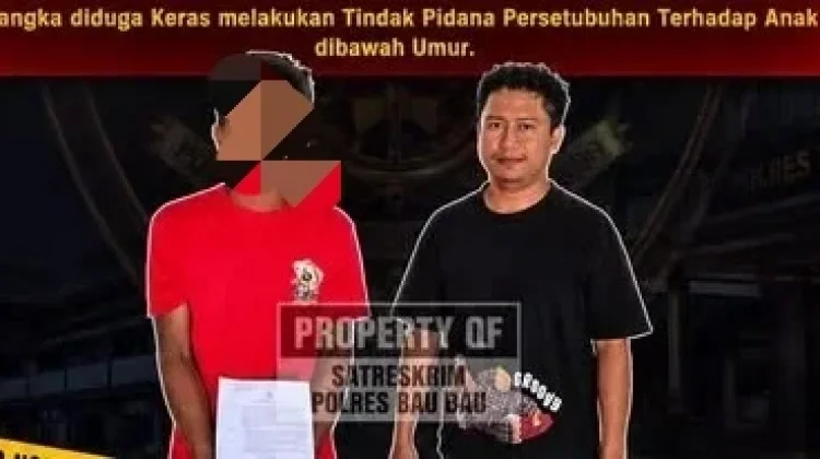 Polres Baubau Tahan Tersangka Kasus Kekerasan Seksual Anak
