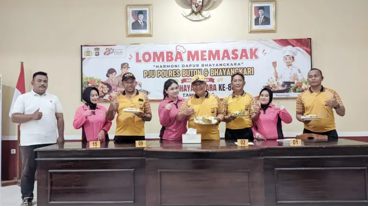 Perkuat Soliditas Internal, Polres Buton Gelar Lomba Memasak Hari Bhayangkara