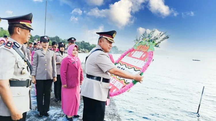 Polres Buton Upacara Tabur Bunga Sambut Hari Bhayangkara ke-80