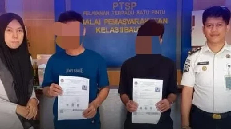 Bapas Baubau Terima Dua Klien Cuti Bersyarat