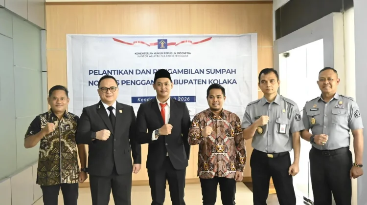Kakanwil Kemenkum Sultra Lantik Notaris Pengganti Demi Kepastian Hukum
