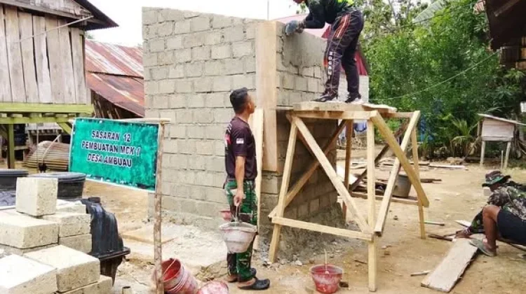 Pekerjaan MCK TMMD Ke-129 Kodim 1413 Buton Capai Tahap Akhir