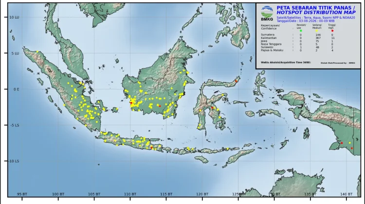 Belum Terdeteksi Hotspot, BMKG Imbau Warga Kepton Tetap Waspada