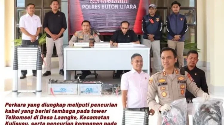 Polres Buton Utara Tangkap DPO Pencurian Kabel Tower di Morowali