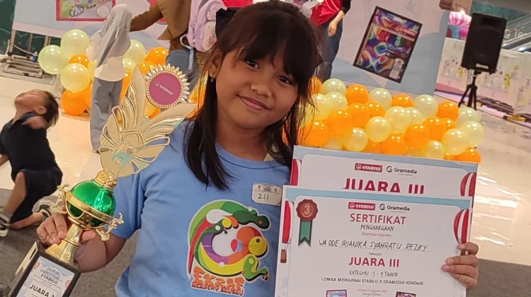 Ainka Asal Baubau Raih Juara Tiga Lomba Mewarnai Nasional