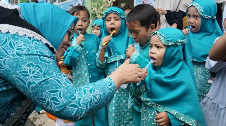 PHBS Kesehatan Gigi dan Mulut Sasar Anak TK Al Amanah Liabuku