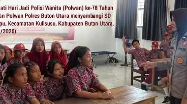 Polwan Buton Utara Goes to School, Ajarkan Siswa Berani Jaga Diri
