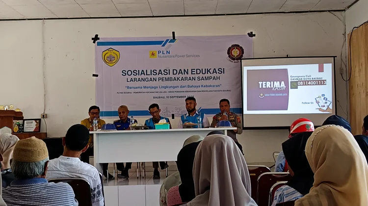 PLTMG Baubau Bersama Damkar Edukasi Warga Lea-Lea Cegah Kebakaran Lahan