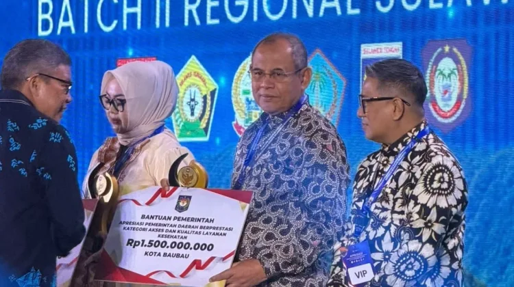 Baubau Raih Penghargaan Kemendagri Bidang Kesehatan, Dapat Insentif Rp1,5 Miliar