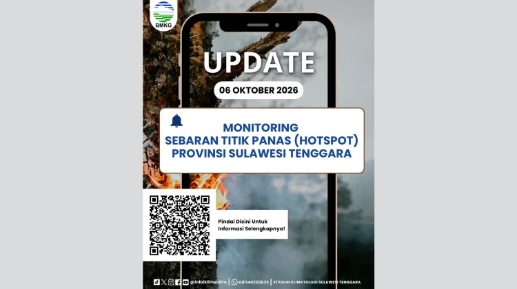 BMKG Catat 572 Titik Panas Terdeteksi di Sulawesi Tenggara