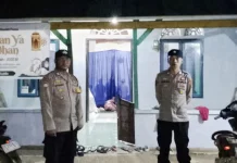 Polsek Ambuau Indah Lakukan Pemgamanan Masjid saat Salat Tarawih