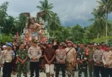 Polsek Bonegunu Amankan Pawai dan Pembakaran Ogoh-Ogoh Nyepi 2026