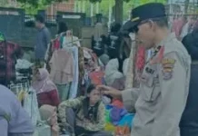 Personel Pos Pantau Amankan Aktivitas Pasar Mina Minanga