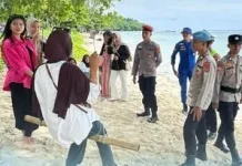 Polres Butur Perketat Pengamanan Pantai Membuku Libur Lebaran