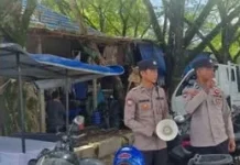 Polres Butur Sambangi Pasar Minaminanga, Berikan Imbauan Kamtibmas